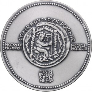 PRL, Seria królewska PTAiN, medal z 1984 roku, Konrad Mazowiecki, srebro
