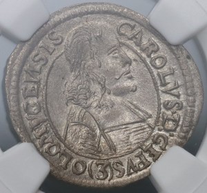 Rakousko, Olomouc, Karel II Liechtenstein, 3 krajcars 1670