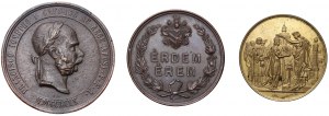 Hungary, Franz Josef I, Lot of medals 1876-1880 (3 pcs)