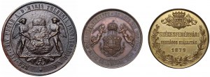 Hungary, Franz Josef I, Lot of medals 1876-1880 (3 pcs)