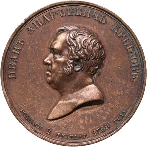 Russia, Nicholas I, Medal `I.A. Krylov 50 years litterary active` 1838