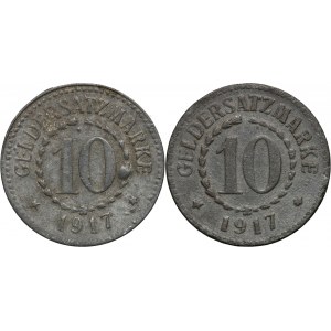 Posen (Poznań), 10 fenigów 1917 (2 sztuki), odmiany