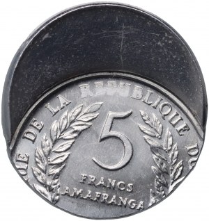 Burundi, 5 amafranků 1967-1971, Brusel, mincovna destruktor