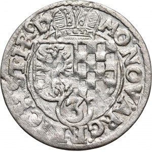 Śląsk, Księstwo Brzesko-Legnicko-Wołowskie, Jan Krystian Brzeski i Jerzy Rudolf Legnicki, 3 krajcary 1617 HR, Złoty Stok