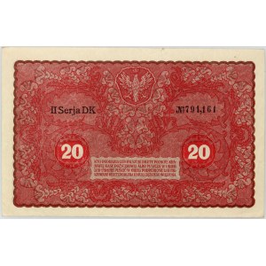 II RP, 20 marek polskich 23.08.1919, II serja DK