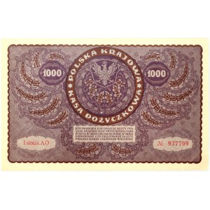II RP, 1000 marek polskich 23.08.1919, I serja AO