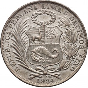 Peru, 1 Sol 1934