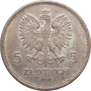 II RP, 5 zlotých 1930, Varšava, Banner