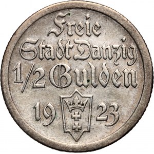 Wolne Miasto Gdańsk, 1/2 guldena 1923, Utrecht, Koga