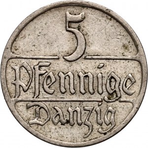 Freie Stadt Danzig, 5 fenig 1928, vzácný ročník
