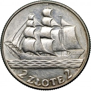 II RP, 2 złote 1936, Warszawa, Żaglowiec