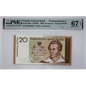 III RP, 20 złotych 2009, Juliusz Słowacki