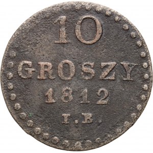 Księstwo Warszawskie, Fryderyk August I, 10 groszy 1812 IB, Warszawa