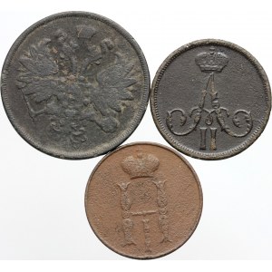 Russia, set of coins from 1851-1863, (3 pieces)