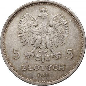 II RP, 5 zlotých 1930, Varšava, Banner