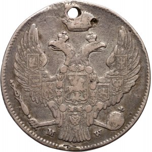 Zabór rosyjski, Mikołaj I, 30 kopiejek = 2 złote, 1838 MW, Warszawa