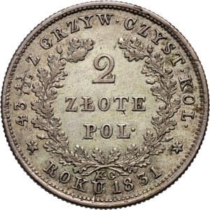 Powstanie Listopadowe, 2 złote 1831 KG, Warszawa