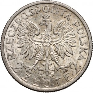 II RP, 2 złote 1932, Warszawa, Głowa Kobiety