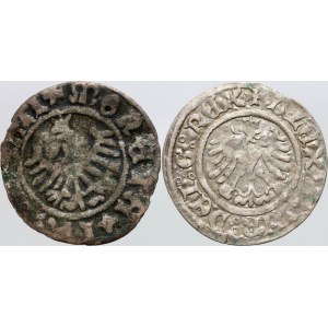 Polska królewska, zestaw półgroszy, Kraków, (2 sztuki)
