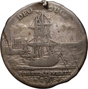 Augustus II the Strong, bicorn 1717, Dresden, death of Anna Sophia