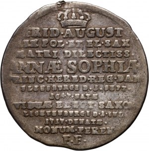 Augustus II the Strong, bicorn 1717, Dresden, death of Anna Sophia