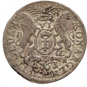 August III, szóstak 1763 REOE, Gdańsk, rzadszy