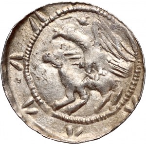 Władysław II Wygnaniec 1138-1146, denar, orzeł i zając