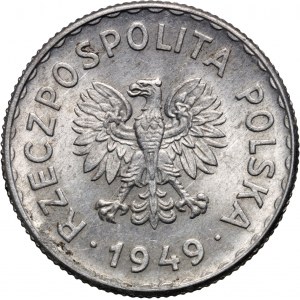 PRL, 1 złoty 1949, Aluminium