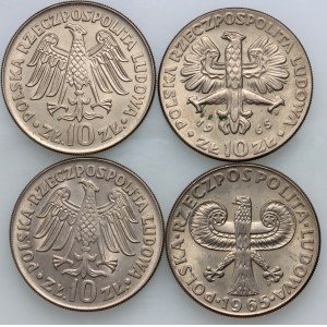 PRL, zestaw monet z lat 1964-1965, (4 sztuki)