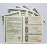 PRL, zestaw Lokacyjnych Bonów Oszczędnościowych na 1000 złotych, NBP, PKO, (6 sztuk)