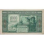 Banknotes of the German occupation authorities, Darlehnskasse Ost, 1000 marks 4.04.1918, Kaunas, series A
