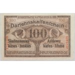 Banknotes of the German occupation authorities, Darlehnskasse Ost, 100 marks 4.04.1918, Kaunas