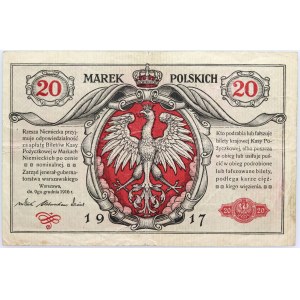 Generalne Gubernatorstwo, 20 marek polskich 9.12.1916, jenerał, seria A