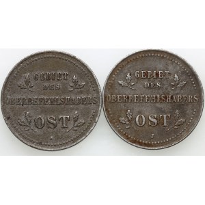 OST, zestaw monet 1 kopiejka 1916, (2 sztuki)