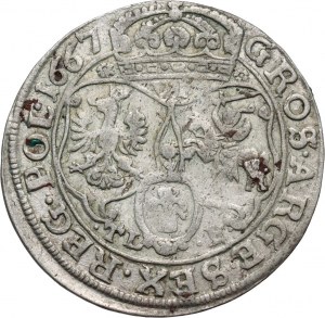 John II Casimir, sixpence 1667 TLB, Bydgoszcz
