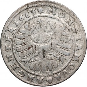 Śląsk, Księstwo Brzesko-Legnicko-Wołowskie, Jerzy III Brzeski, 15 krajcarów 1663, Brzeg