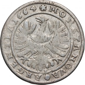 Śląsk, Księstwo Brzesko-Legnicko-Wołowskie, Chrystian Wołowski, 15 krajcarów 1664, Brzeg