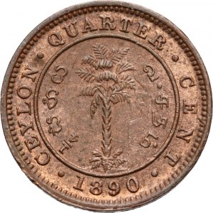 Sri Lanka, Ceylon, Victoria, 1/4 Cent 1890