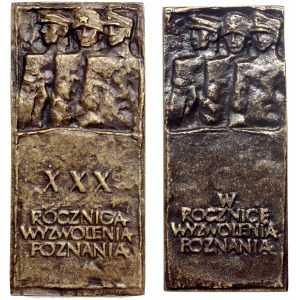 PRL, zestaw plakiet, Rocznica wyzwolenia Poznania, (2 sztuki)