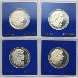PRL, zestaw monet 100 złotych 1976, Tadeusz Kościuszko, (4 sztuki)