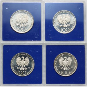 PRL, zestaw monet 100 złotych 1976, Tadeusz Kościuszko, (4 sztuki)