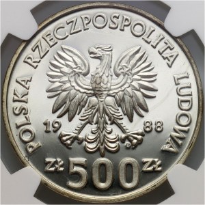 PRL, 500 złotych 1988, XIV Mistrzostwa Świata w Piłce Nożnej - Włochy 1990