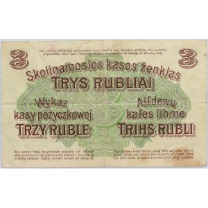 Poznań, 3 ruble 17.04.1916, seria P