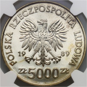 Polská lidová republika, 5000 zlotých 1989, Henryk Sucharski