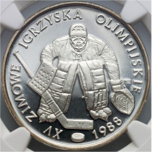 PRL, 500 złotych 1987, Igrzyska Olimpijskie Calgary, Hokej