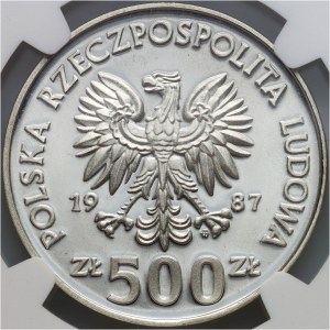 PRL, 500 złotych 1987, Igrzyska Olimpijskie Calgary, Hokej