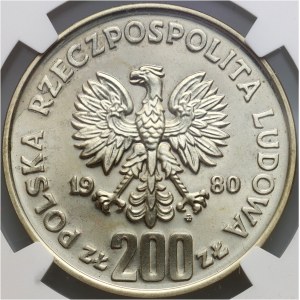 PRL, 200 złotych 1980, Olimpiada Lake Placid-Skoki Narciarskie