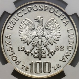 PRL, 100 złotych 1982, Ochrona Środowiska-Bocian