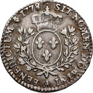 France, Louis XVI, 1/10 Ecu 1778 A, Paris