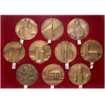 Third Republic, set of 10 TWO medals, outstanding leaders and commanders part 1